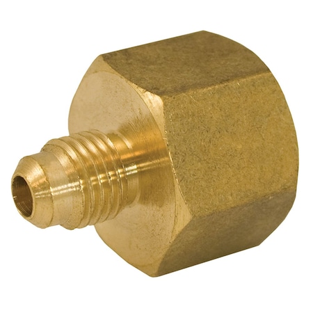 Jones Stephens 1/2in. x 1/4in. Brass Flare x FIP Coupling F40051